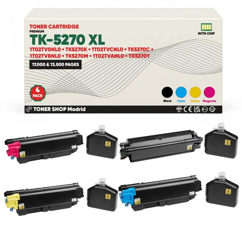 BDink Tóner Compatible Kyocera TK5270 XL (Pack 4 CMYK)