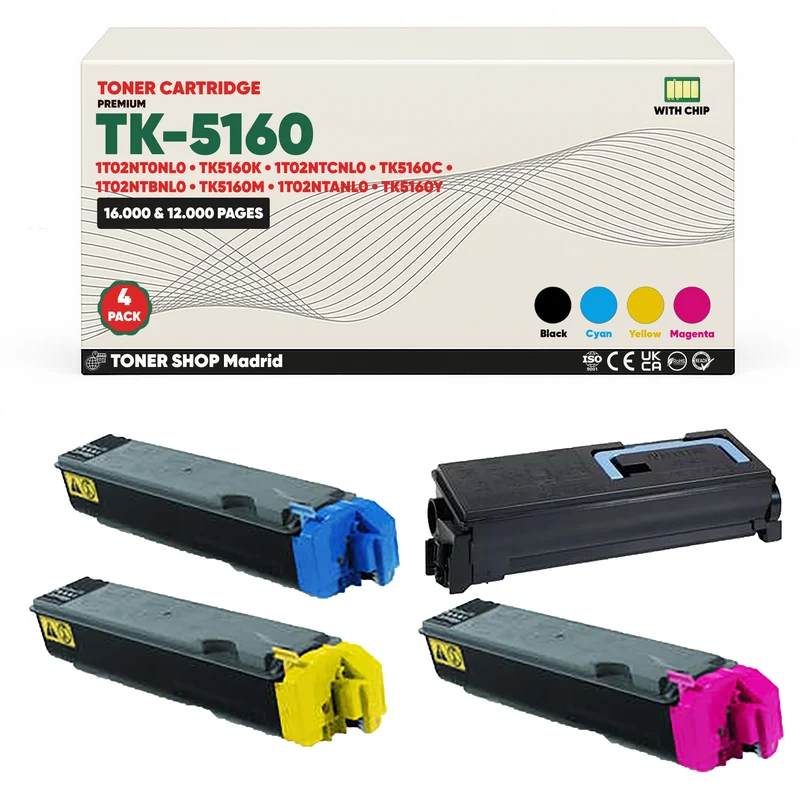 BDink Tóner Compatible Kyocera TK5160 (Pack 4 CMYK)