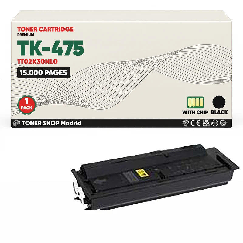 BDink Cartucho Tóner Compatible Kyocera TK475 Negro