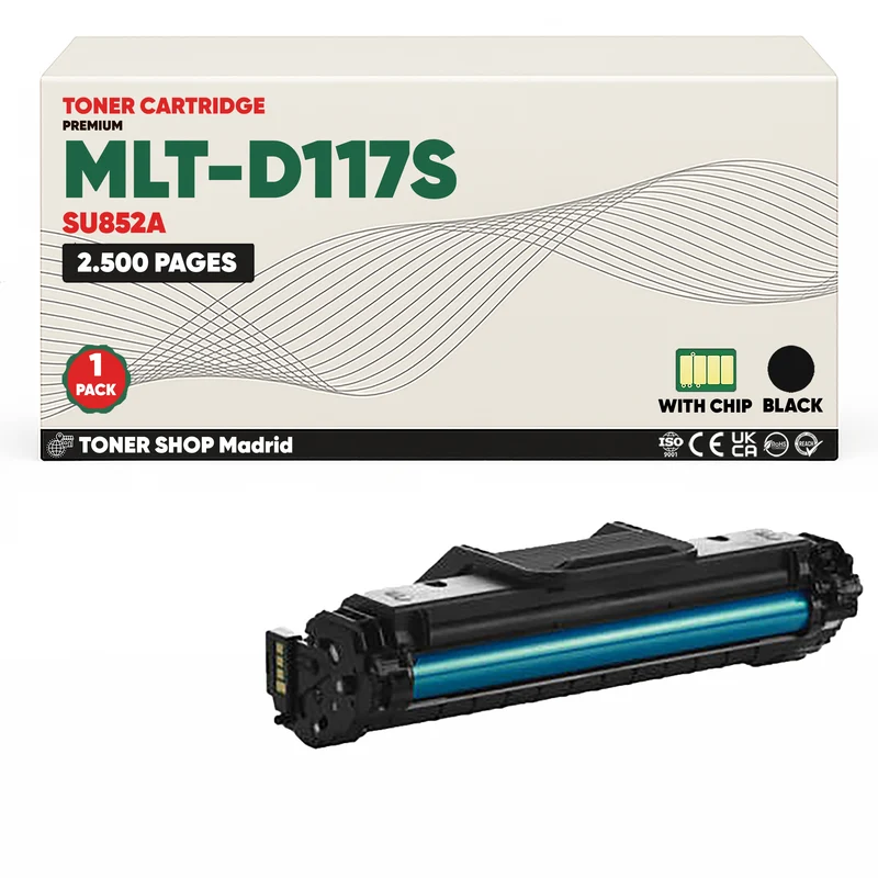 BDink Cartucho de Toner Compatible Samsung MLT-D117S Negro