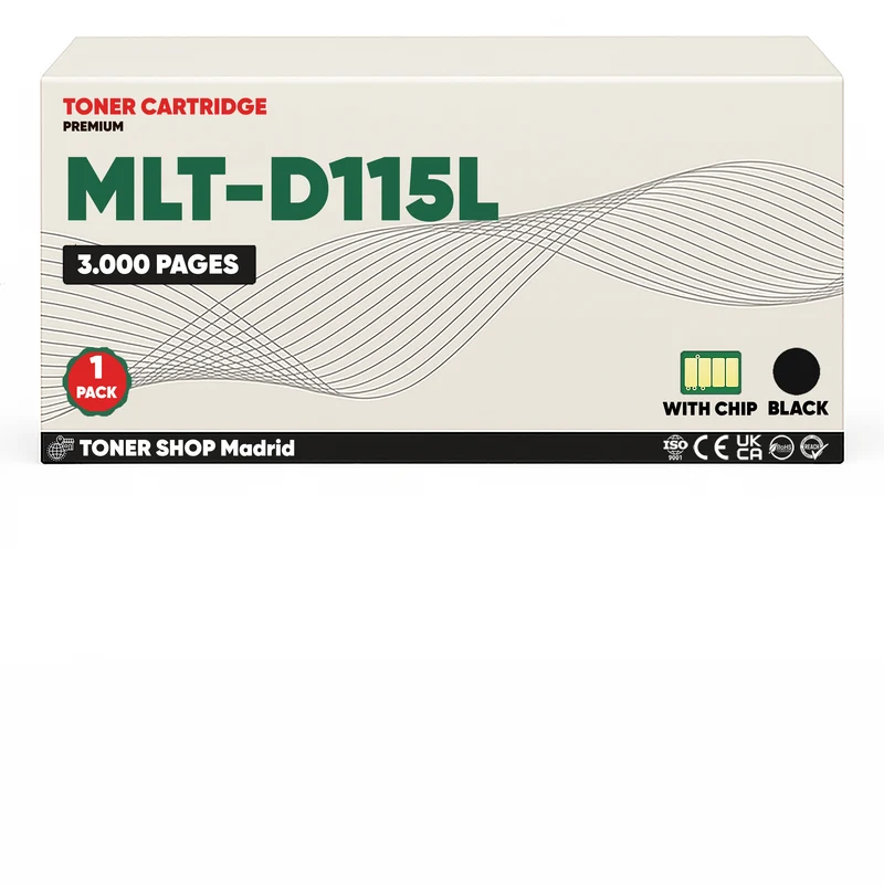 BDink Cartucho de Toner Compatible Samsung MLT-D115L Negro