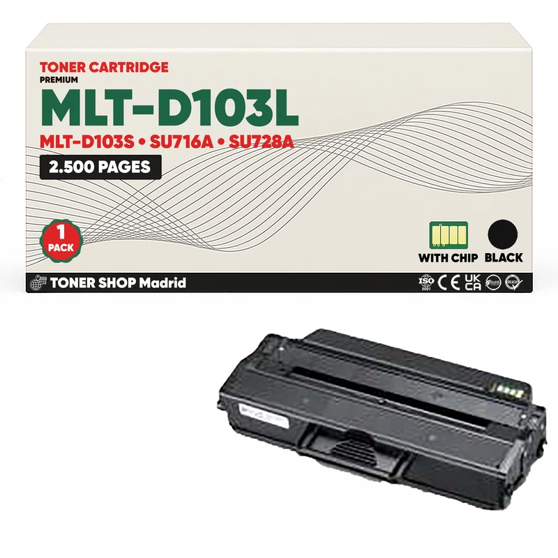 BDink Cartucho de Toner Compatible Samsung MLT-D103L Negro