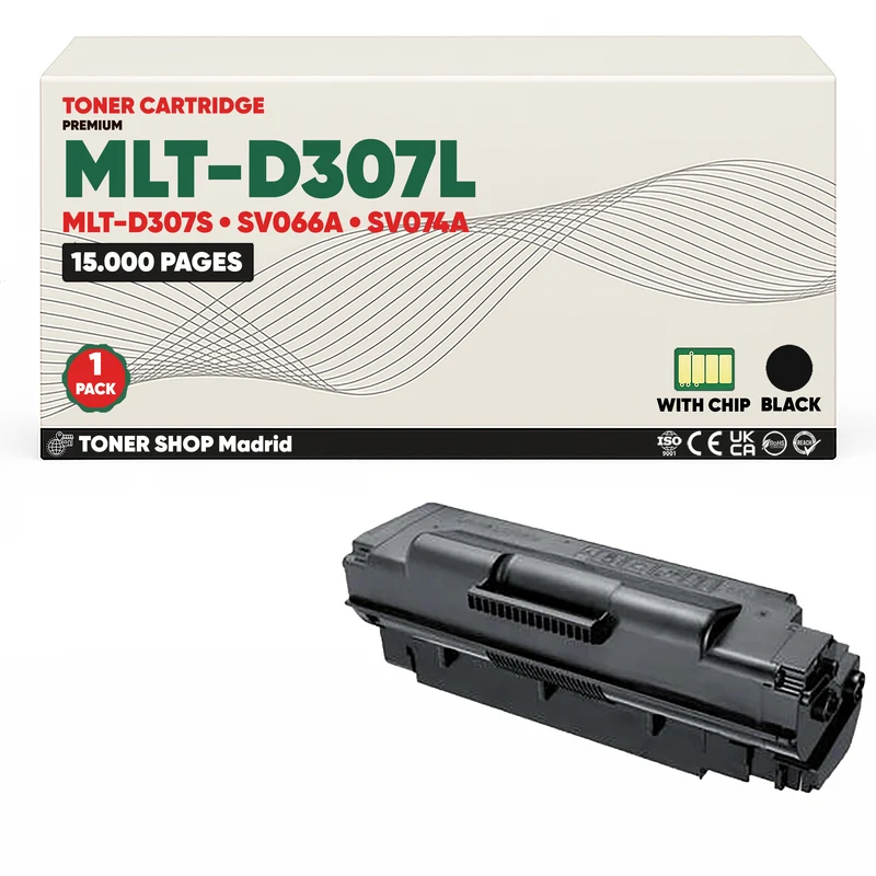 BDink Cartucho de Toner Compatible Samsung MLT-D307L Negro