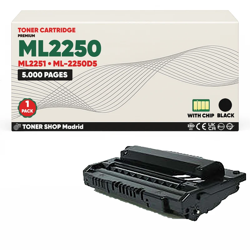 BDink Cartucho de Toner Compatible Samsung ML2250 Negro