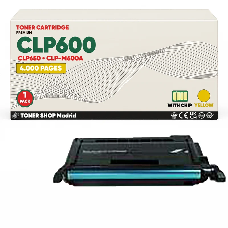 BDink Cartucho de Toner Compatible Samsung CLP600 Magenta Amarillo