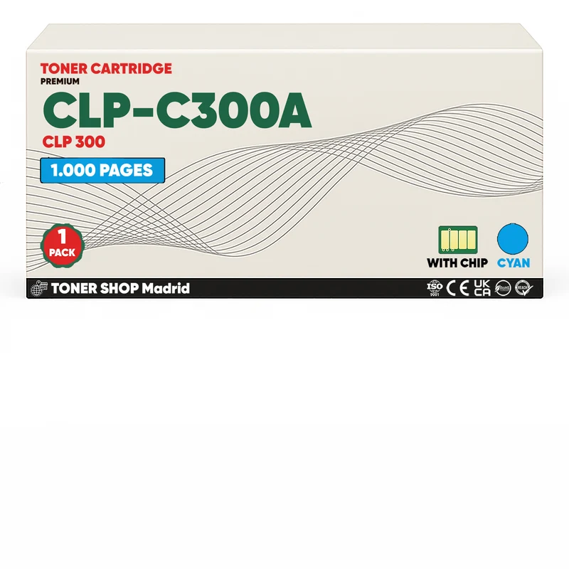 BDink Cartucho de Toner Samsung CLP-C300A Cian para CLP 300