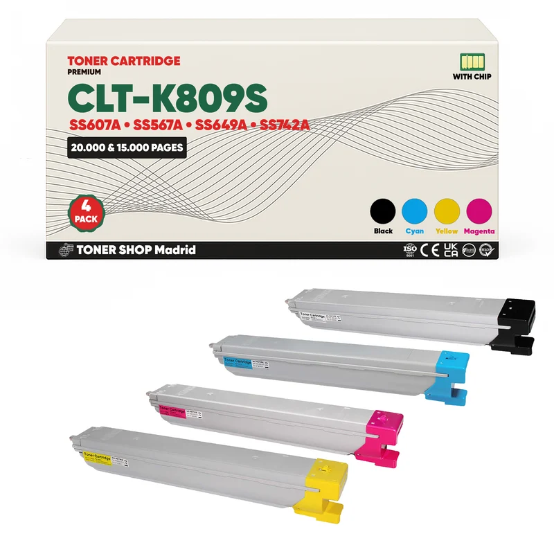 BDink Cartucho de Toner Compatible Samsung CLT-K809S (Pack 4) CMYK