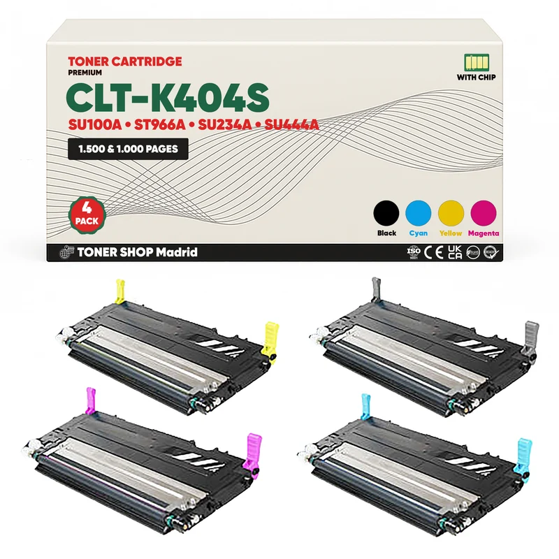 BDink Cartucho de Toner Compatible Samsung CLT-K404S (Pack 4) CMYK