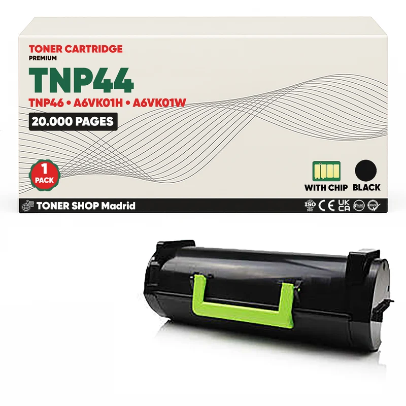 BDink Cartucho de Toner Compatible Konica Minolta TNP44 Negro