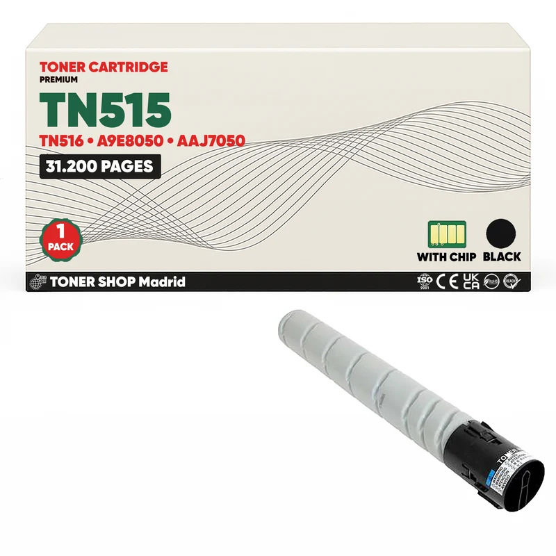 BDink Cartucho de Toner Compatible Konica Minolta TN515 Negro