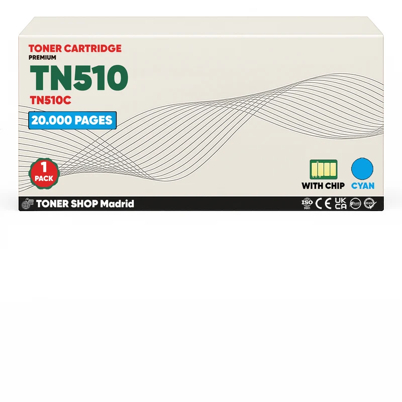 BDink Cartuchos de Toner Compatible Konica Minolta TN510 Cian Amarillo