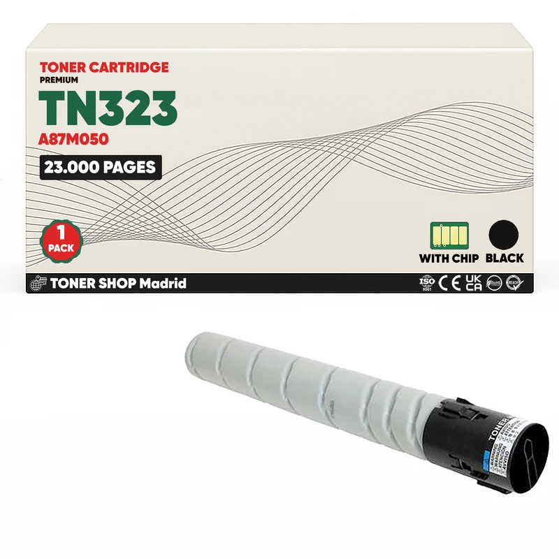 BDink Cartucho de Toner Compatible Konica Minolta TN323 Negro