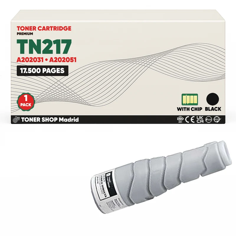 BDink Cartucho de Toner Compatible Konica Minolta TN217 Negro