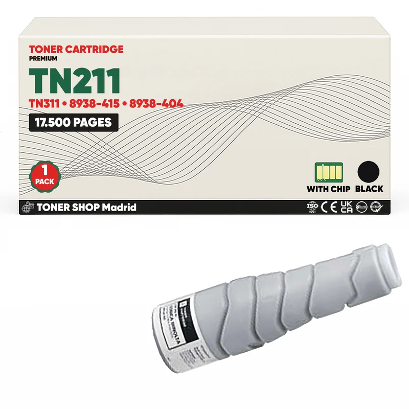 BDink Cartucho de Toner Compatible Konica Minolta TN211 Negro