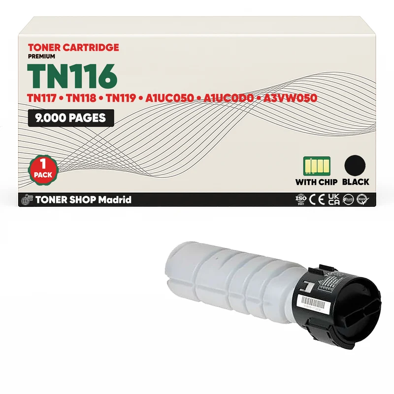 BDink Cartucho de Toner Compatible Konica Minolta TN116 Negro