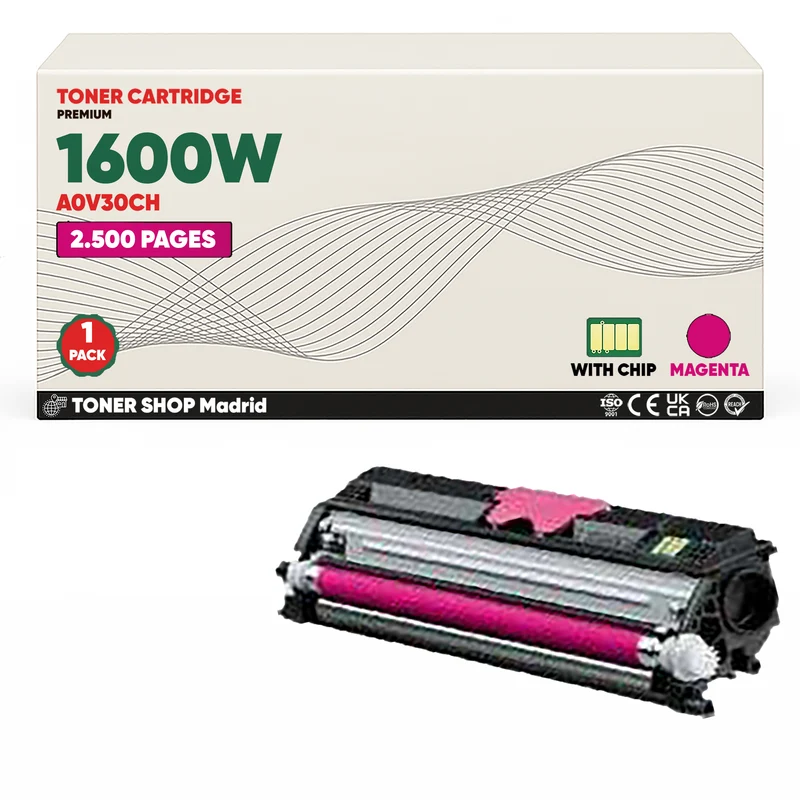 BDink Cartucho Toner Compatible Konica Minolta 1600W Magenta (Pack 1)