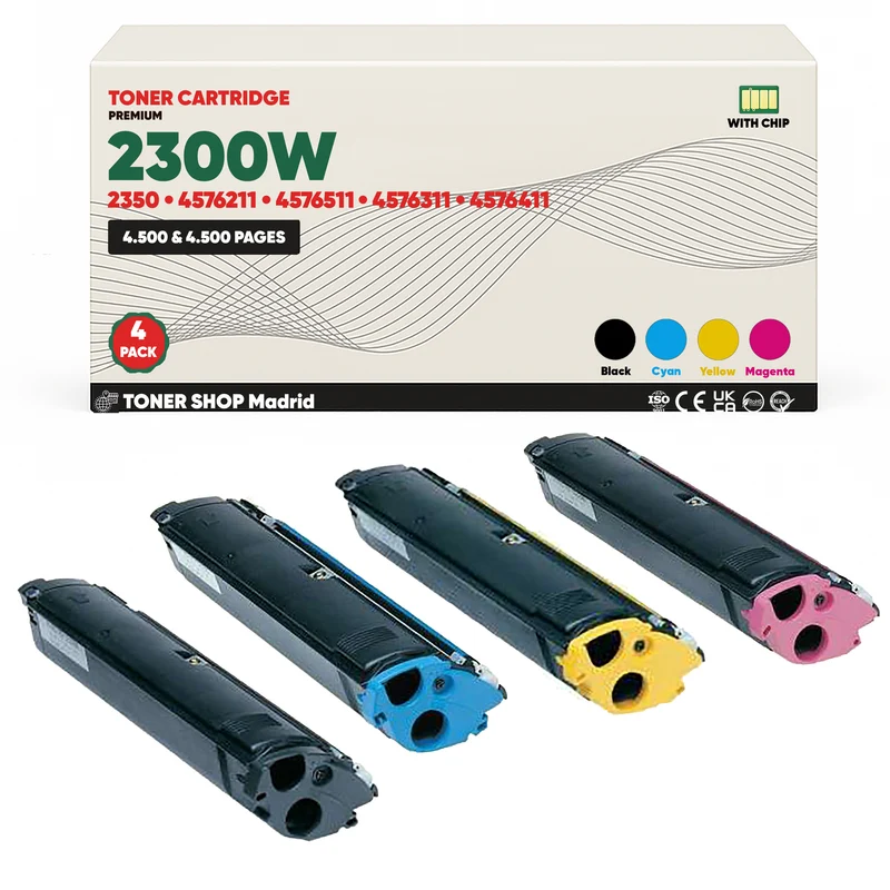 BDink Tóner Compatible Konica Minolta 2300W (Pack 4 CMYK)