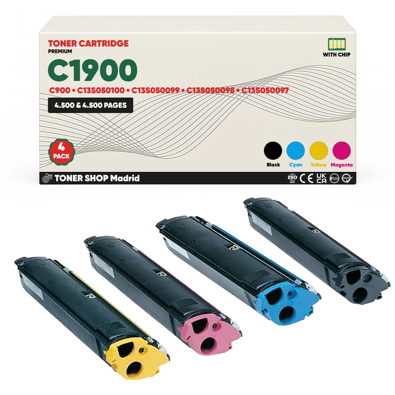BDink Tóner Compatible Epson C1900/C900 (Pack 4 CMYK)
