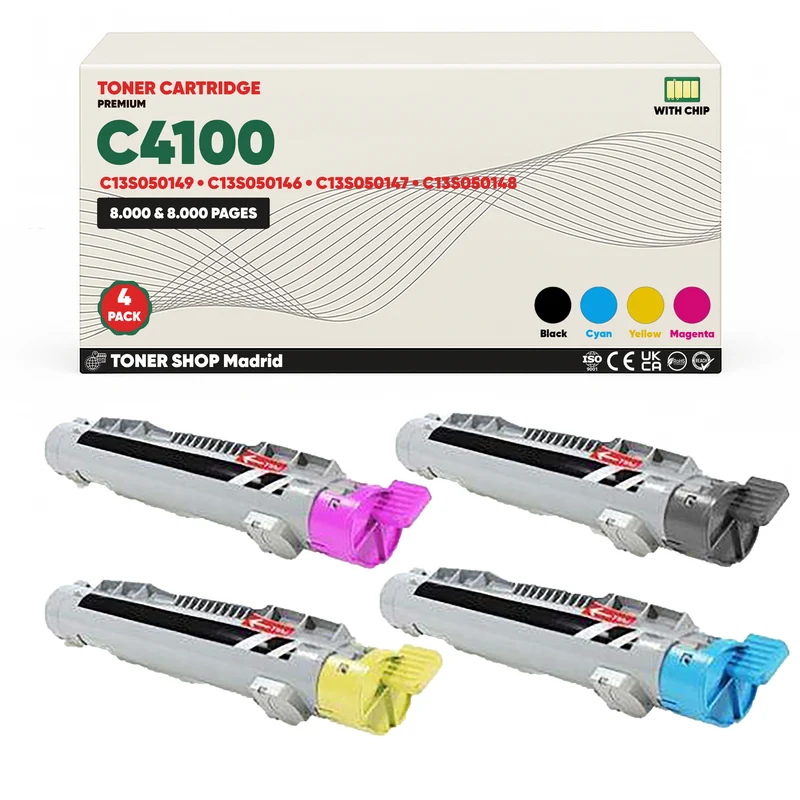 BDink Tóner Compatible Epson C4100 (Pack 4 ) CMYK