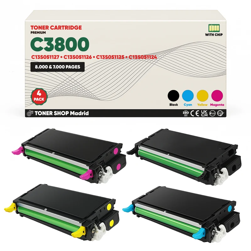 BDink Tóner Compatible Epson C3800 (Pack 4 CMYK)