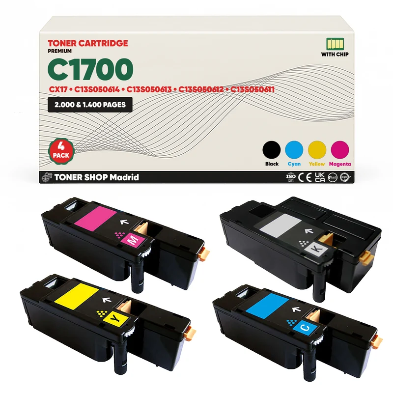 BDink Tóner Compatible Epson C1700/CX17 (Pack 4 CMYK)