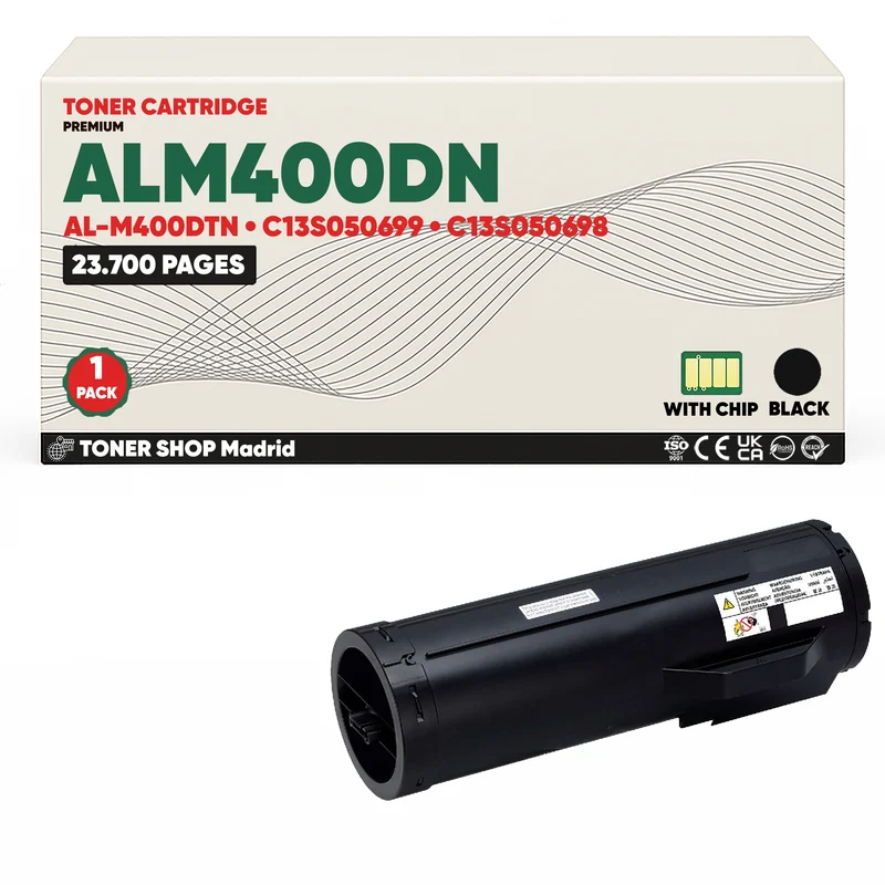 BDink Cartucho Tóner Compatible Epson ALM400DN ALM400DTN Negro (Pack 1)