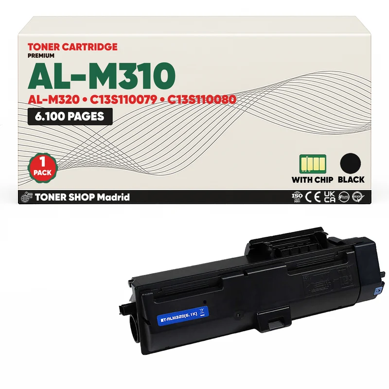 BDink Cartucho Tóner Compatible Epson ALM310 ALM320 Negro (Pack 1)