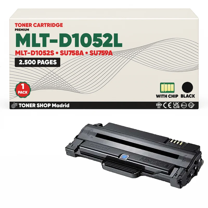 BDink Tóner Compatible Samsung MLT-D1052L Negro (Pack 1) Con Chip