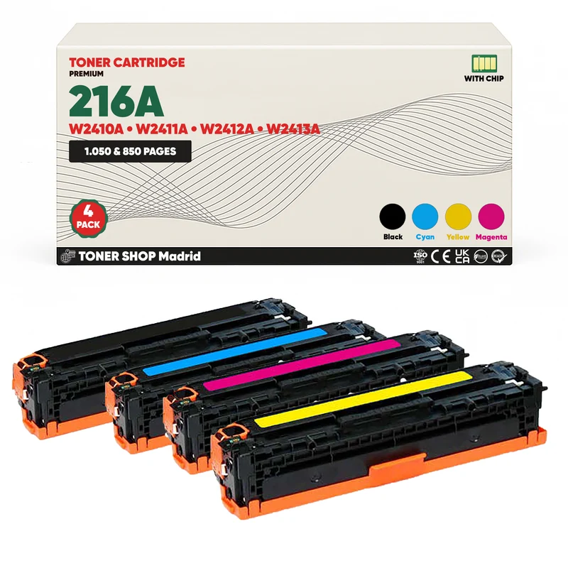 BDink Tóner Compatible HP 216A (Pack 4 CMYK) W2410A W2411A W2412A W2413A