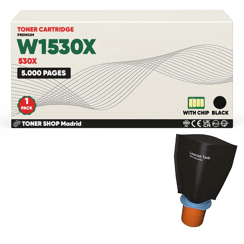 BDink Kit de Recarga de Tóner Compatible HP 530X/W1530X Negro (Alta Capacidad)