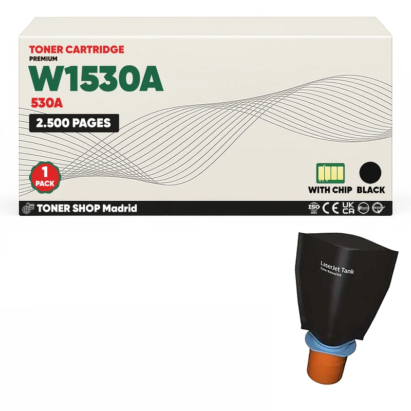BDink Kit de Recarga de Tóner Compatible HP 530A/W1530A Negro
