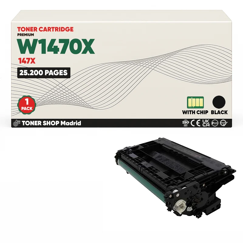 BDink Tóner Compatible HP 147X / W1470X Negro (Alta Capacidad)