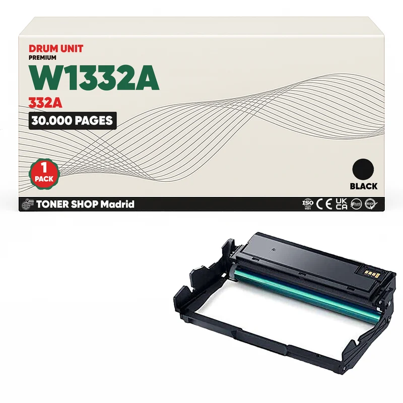 BDink Tambor de Imagen Compatible HP W1332A (Drum) Negro 332A