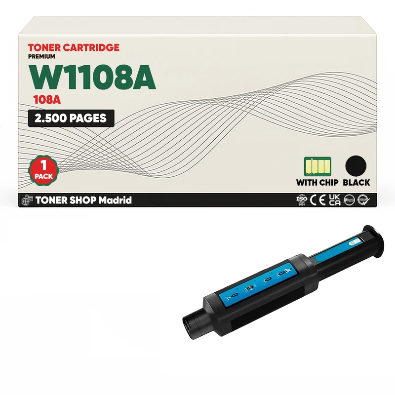 BDink Tóner Compatible HP 108A Negro W1108A