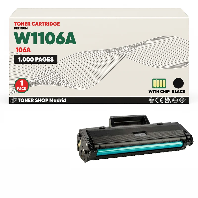 BDink Tóner Compatible HP 106A Negro W1106A
