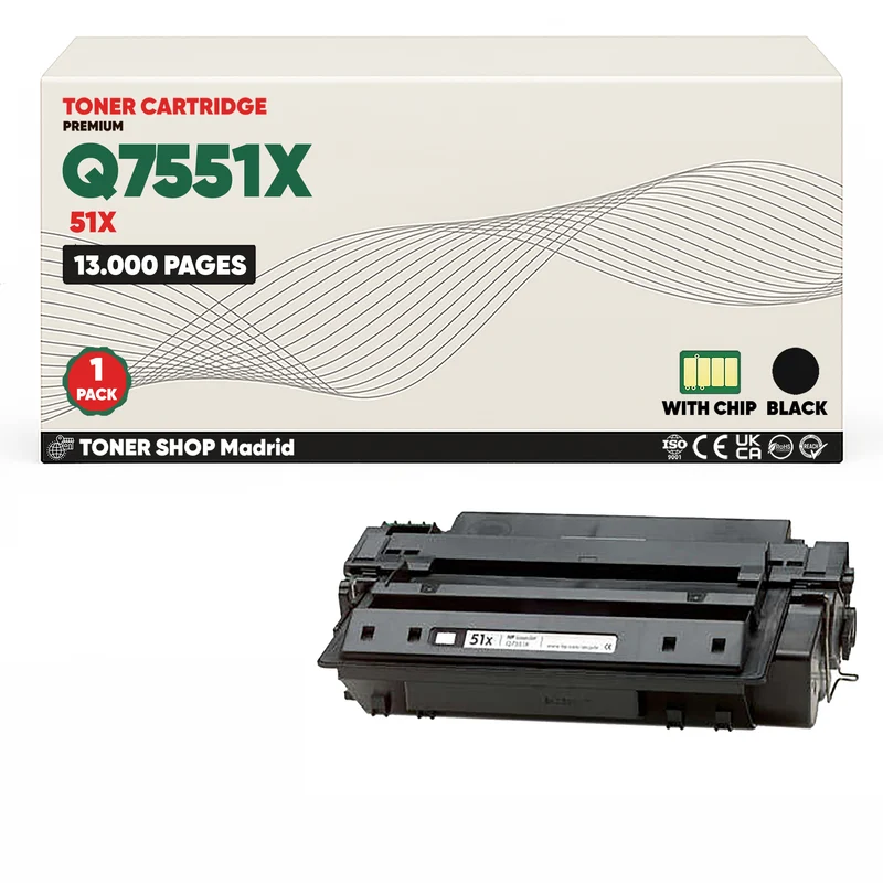 BDink Cartucho Tóner Compatible HP 51X Negro Q7551X