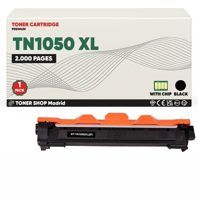 BDink Cartucho de Toner Compatible Brother TN1050XL Negro