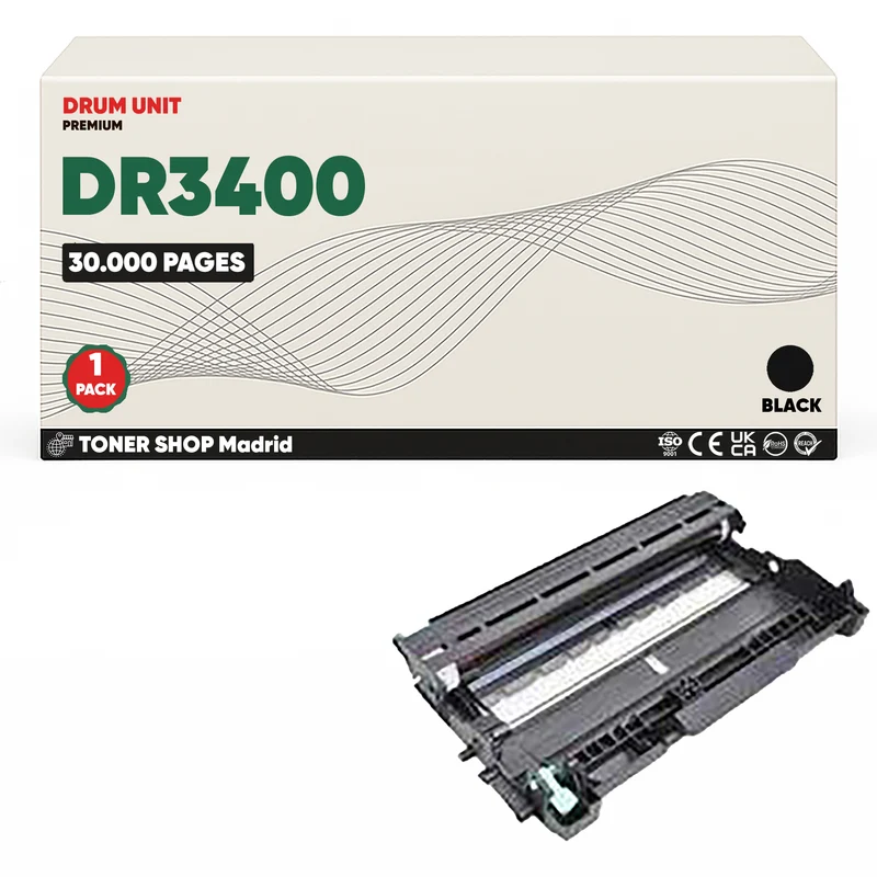 BDink Tambor de Imagen Compatible Brother DR3400 Negro (Drum)