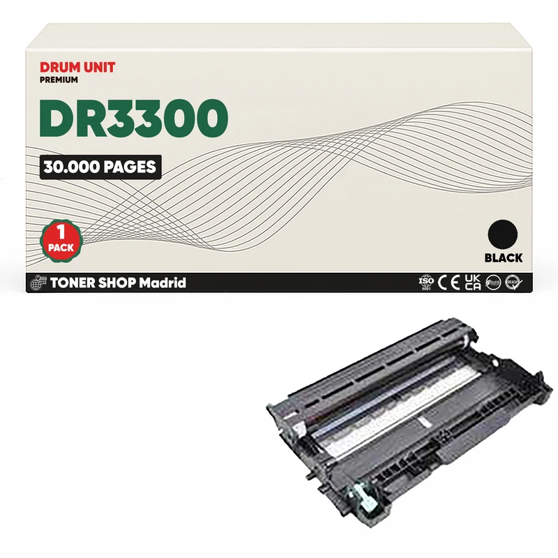 BDink Tambor de Imagen Compatible Brother DR3300 Negro (Drum)