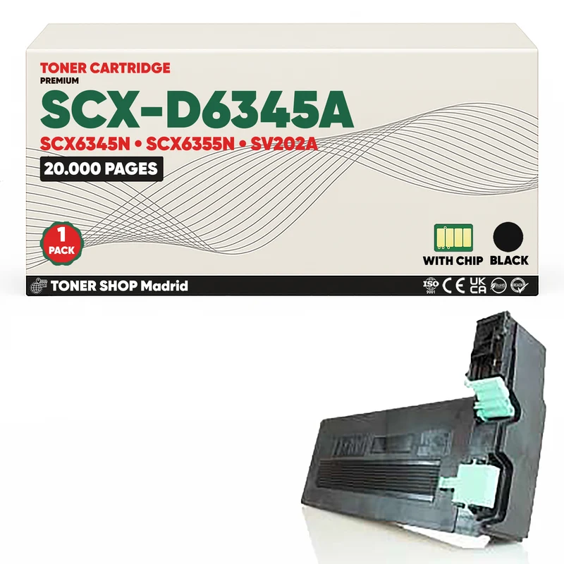 BDink Cartucho de Toner Compatible Samsung SCX-D6345A Negro