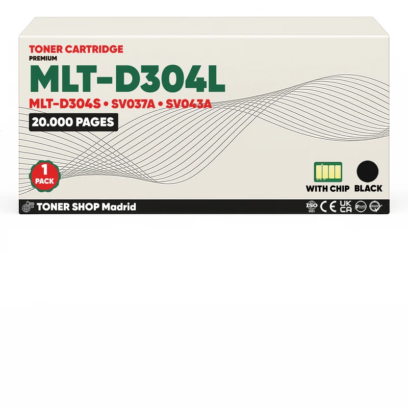 BDink Cartucho de Toner Compatible Samsung MLT-D304L Negro
