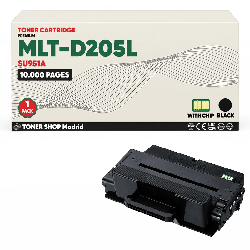 BDink Cartucho de Toner Compatible Samsung MLT-D205E Negro