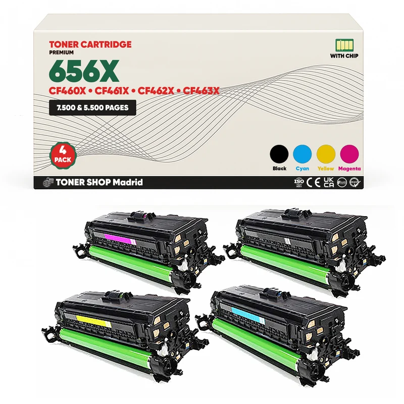 BDink Tóner Compatible HP 656X (Pack 4 CMYK) CF460X CF461X CF462X CF463X