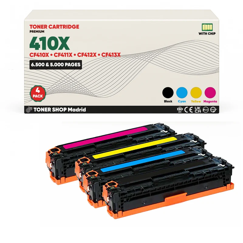 BDink Tóner Compatible HP 410X (Pack 4 CMYK) CF410X CF411X CF412X CF413X