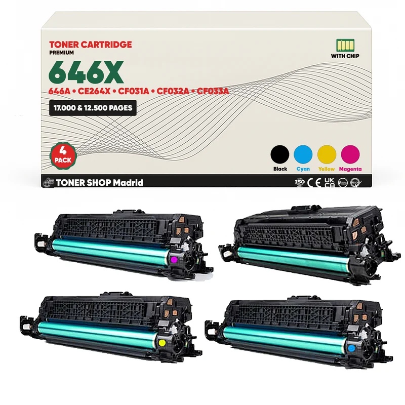 BDink Cartucho Tóner Compatible HP 646X/646A CMYK (Pack 4)