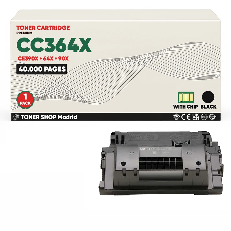 BDink Cartucho Tóner Compatible HP CC364X/CE390X Negro (Pack 1) - Reemplaza 64X/90X