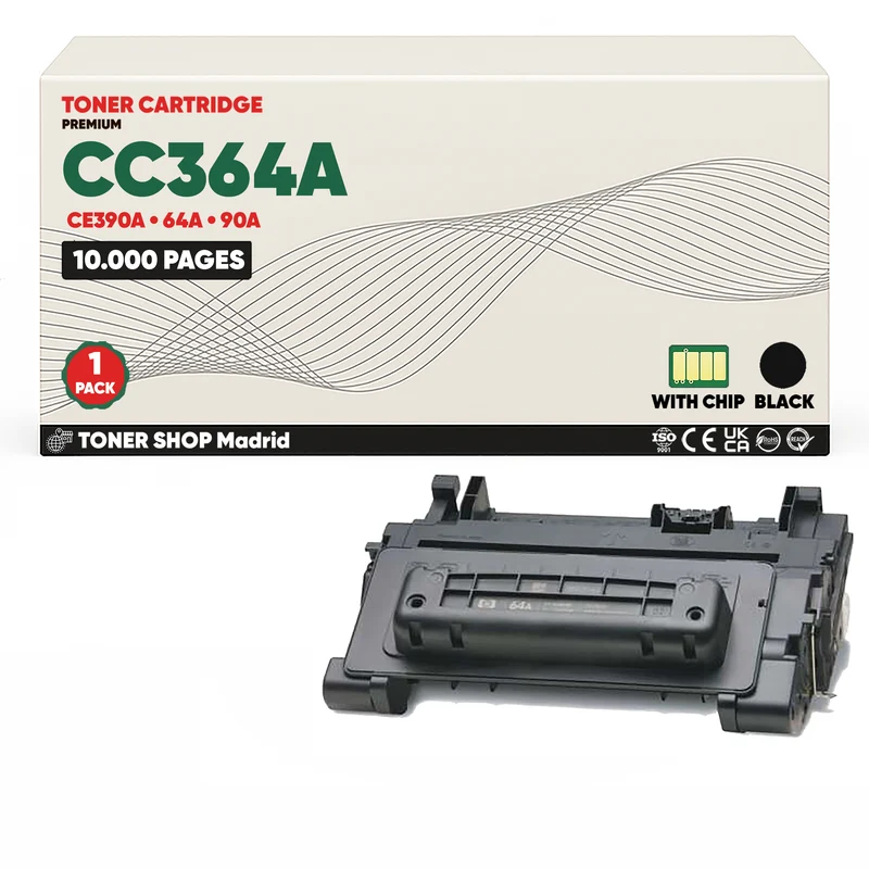BDink Cartucho Tóner Compatible HP CC364A Negro (Pack 1) - Reemplaza 64A/90A