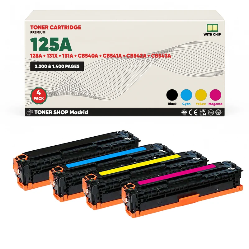 BDink Cartucho Tóner Compatible HP 125A/128A/131A (CMYK Pack 4)