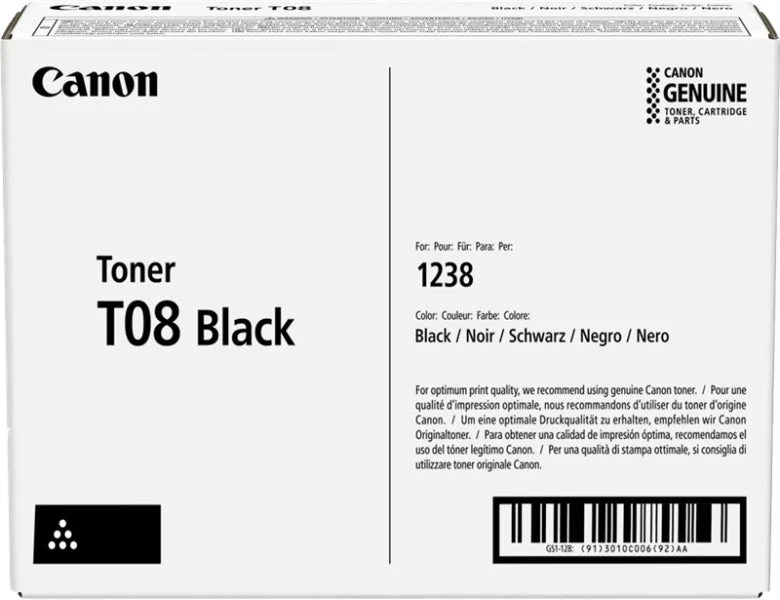 Canon T08 Negro Tóner Original - 3010C006