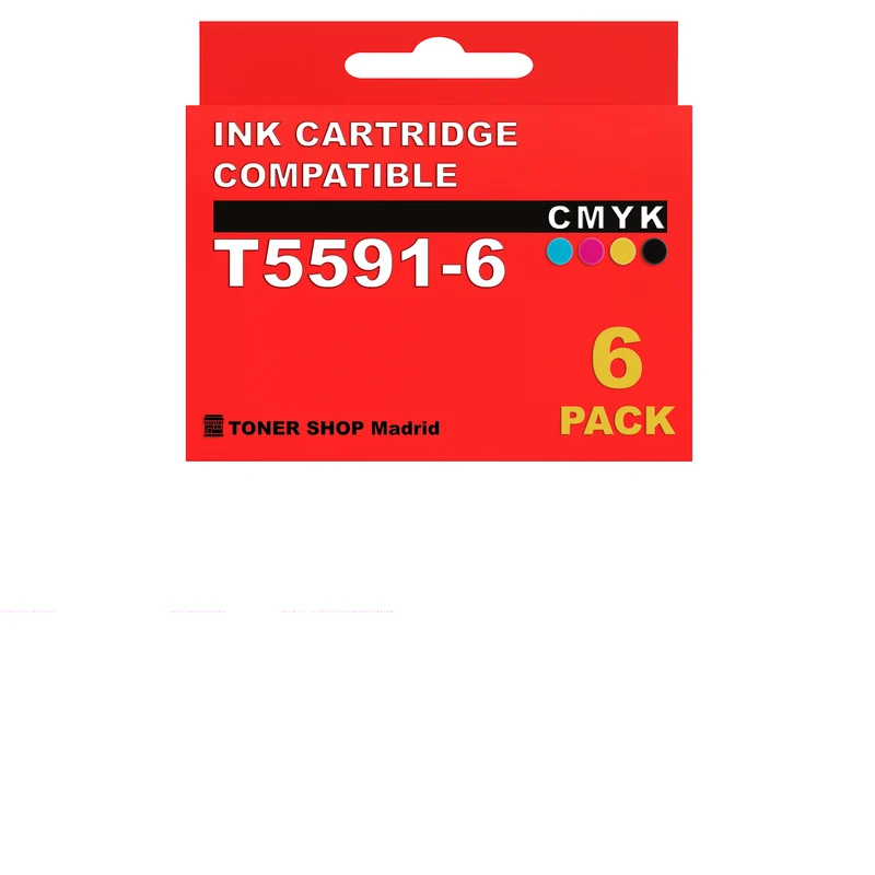 BDink Cartuchos Tinta Compatible Epson T5591 a T5596 CMYK (Pack 6)